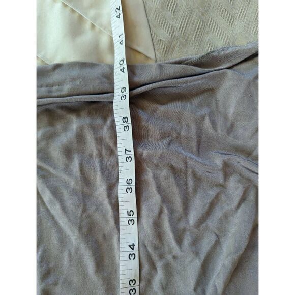 D. exterior grey jersey knit faux wrap jeweled strap cocktail dress sz m - Picture 4 of 8